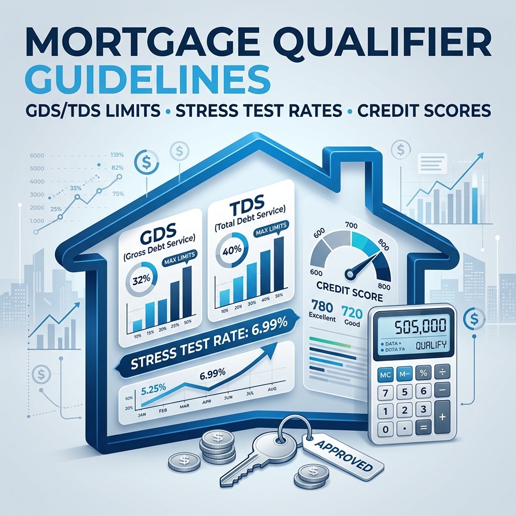Mortgage Qualifier Guidelines: GDS/TDS Limits, Stress Test Rates, and Credit Scores - Featured Ontario Mortgage Guide servicing London, Woodstock, and Toronto